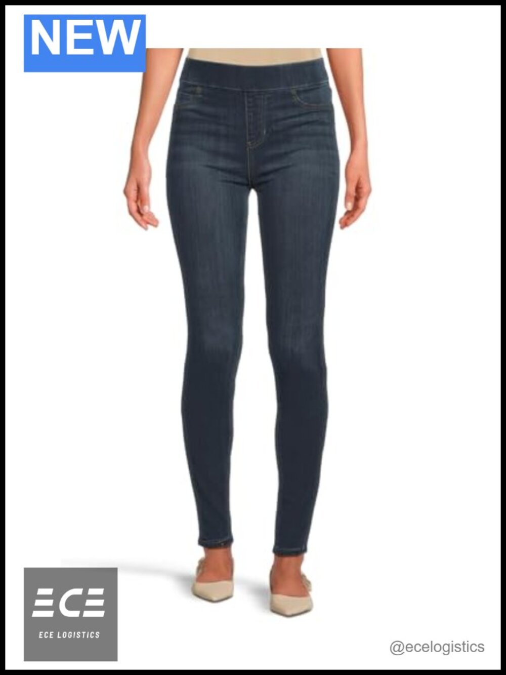 Sienna Pull On Skinny Jean Mid Rise Stretch Denim Leggings